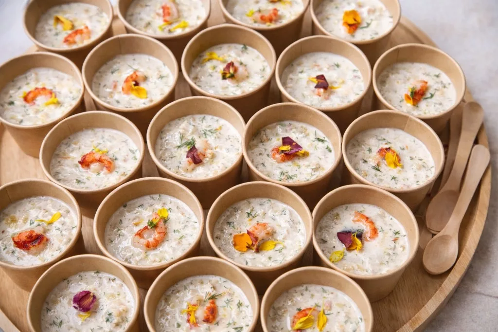 Mini salades et verrines pour un buffet traiteur S&J